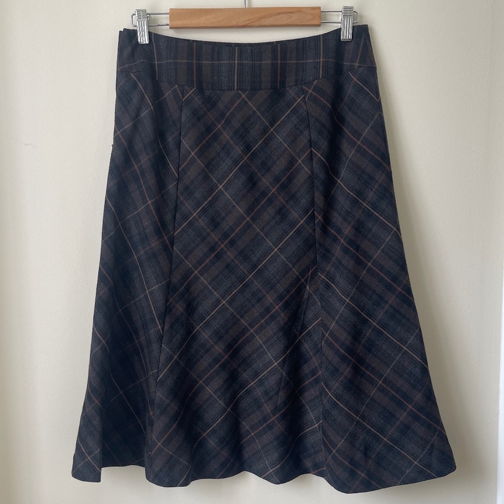 Talbots Plaid Wool Skirt